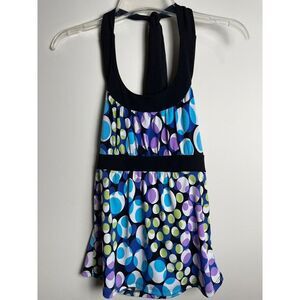 My Michelle Girl's Multicolor Halter Neck Sleeveless Top